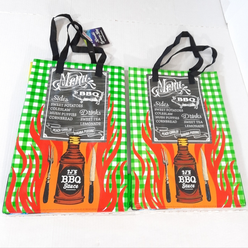 Trader Joes Reusable State Tote Bags- North Carolina Set of 2